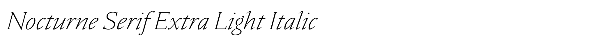 Nocturne Serif Extra Light Italic image